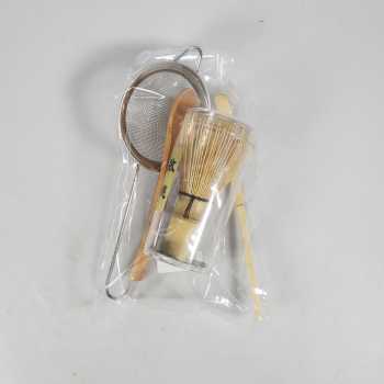 Gambar produk SIDIA Matcha Set Kit Chasen Bamboo Chashaku Chakoshi Bamboo 4 PCS - S-68