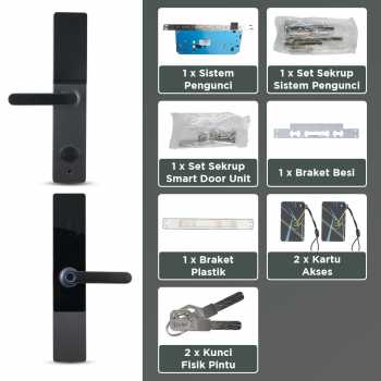 MAISUSTY Smart Door Lock Fingerprint Password Card RFID Alarm - G3F-N9 Gambar produk MAISUSTY Smart Door Lock Fingerprint Password Card RFID Alarm - G3F-N9