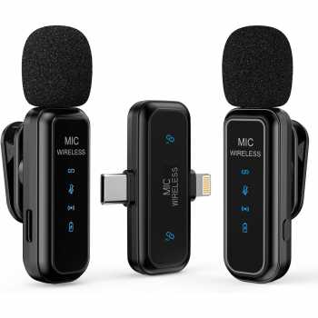 SEIKEN Mikrofon Wireless Clip On Microphone Lightning Type C Plug - N1