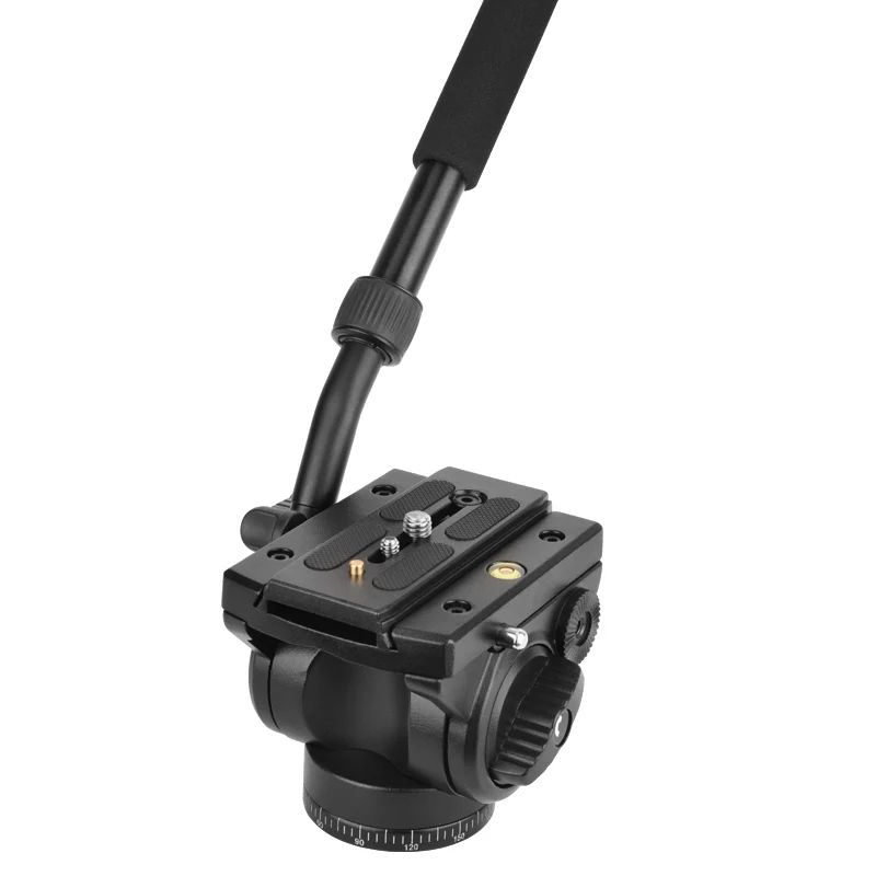 Gambar produk QZSD Gimbal Hidrolik Damping Tripod Pan-Tilt Head DSLR Aluminium Alloy - Q90