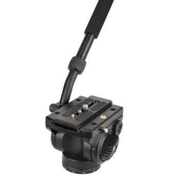 Gambar produk QZSD Gimbal Hidrolik Damping Tripod Pan-Tilt Head DSLR Aluminium Alloy - Q90