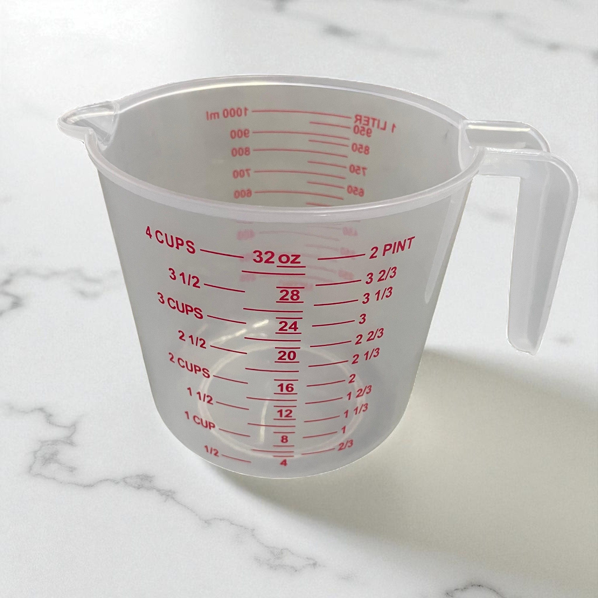 Gambar produk KOLE Gelas Ukur Takaran Plastik Measuring Cup OZ 250ml/500ml/1L 3 PCS - K31