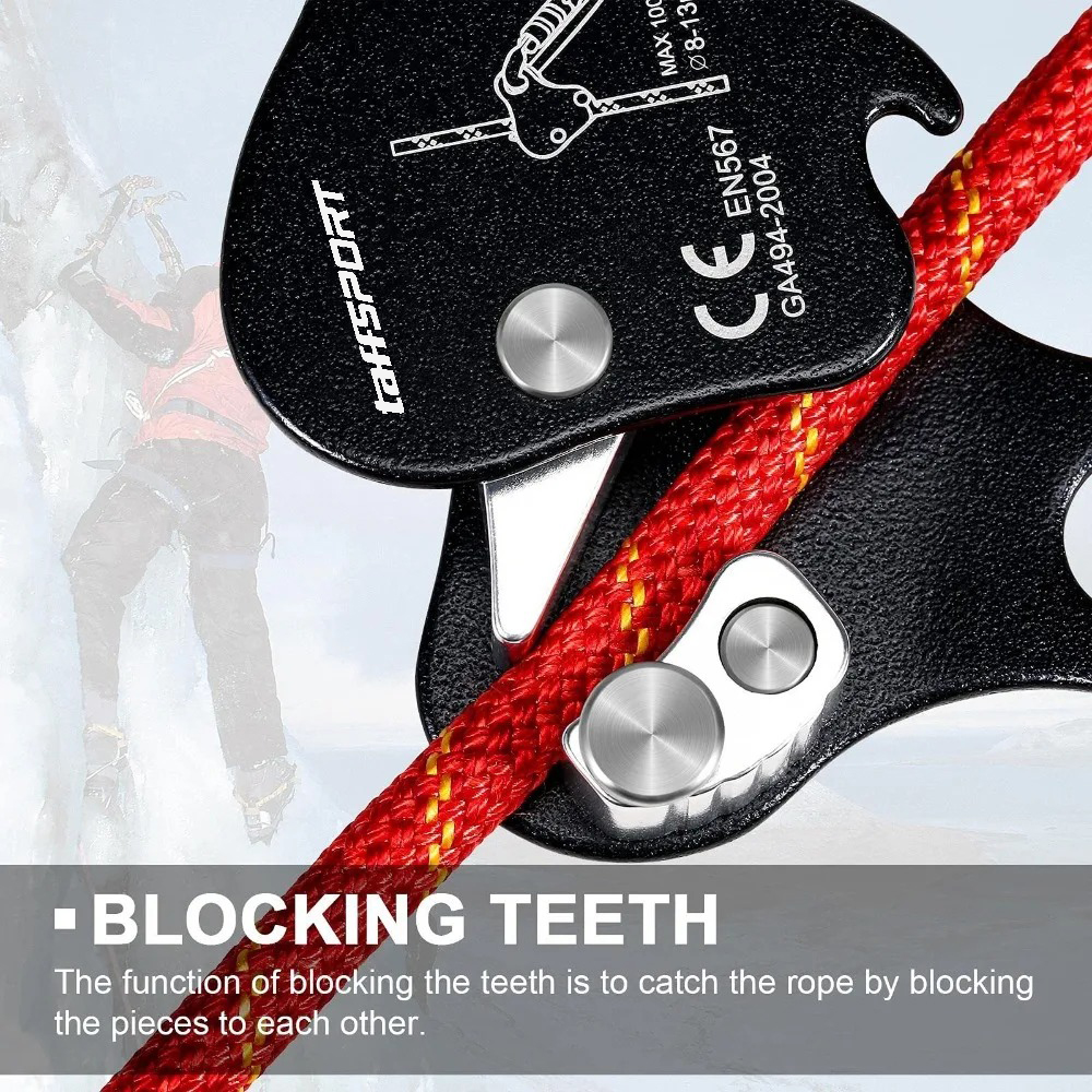 Gambar produk TaffSPORT Ascender Climbing Rope Grab Self Lock Aluminium Alloy - EN567