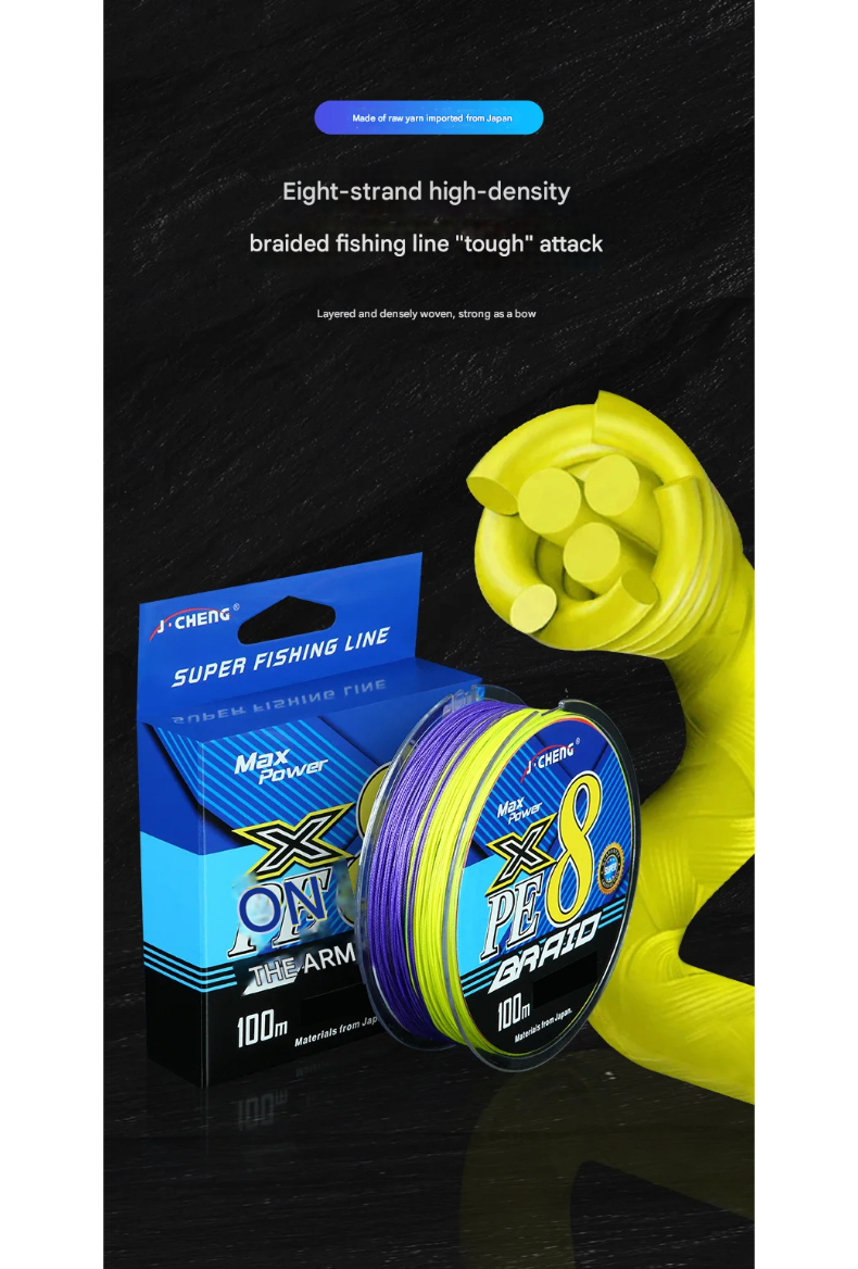 Gambar produk J-Cheng Senar Pancing PE 8 Braided Strand Fishing Line 100M 0.8 - JC583