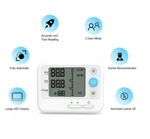 Gambar produk YONER Tensimeter Digital Pengukur Tekanan Darah Dual Power - YK-BPA4