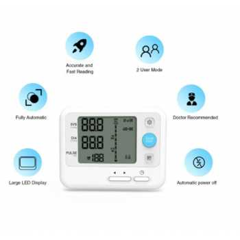 Gambar produk YONER Tensimeter Digital Pengukur Tekanan Darah Dual Power - YK-BPA4