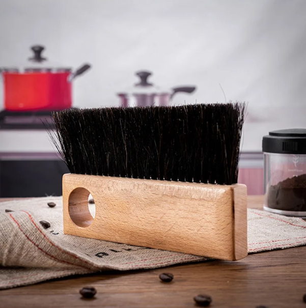 Gambar produk RANAR Kuas Pembersih Mesin Espresso Coffee Bar Cleaning Powder Brush - GH5