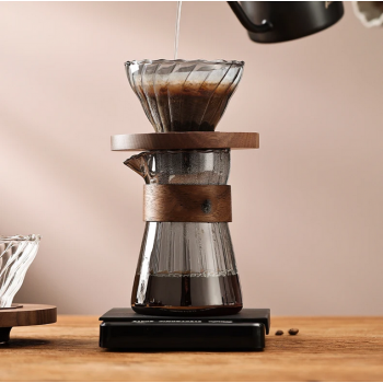 Gambar produk FMA Teko Kopi Pour Over Coffee Server Borosilicate Glass Carafe 500ml - FM-5ML2