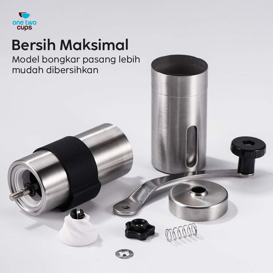 Gambar produk One Two Cups Alat Penggiling Kopi Manual Coffee Grinder Adjustable - OTC48