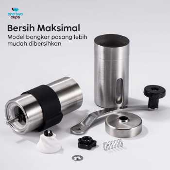 Gambar produk One Two Cups Alat Penggiling Kopi Manual Coffee Grinder Adjustable - OTC48