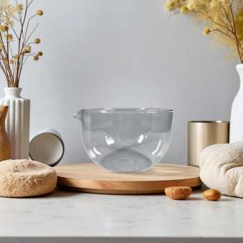OYCHA Mangkuk Teh Chawan Kaca Transparent Japanese Matcha Bowl - OY-12