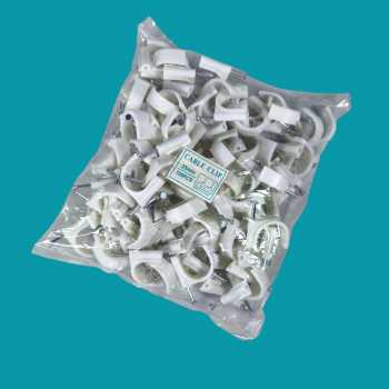 Gambar produk Taffware Klip Kabel Cable Clip Round Wire Management Electrical 100PCS 25mm - YQ801