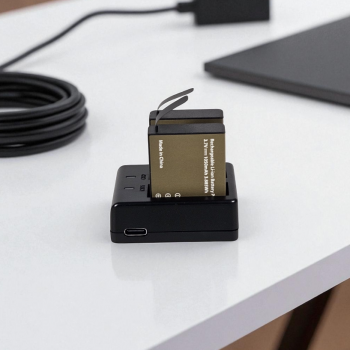 Gambar produk Charger Baterai 2 Slot with 2PCS Baterai for EKEN H9 H9R SJCAM - AX-SJ4000SC