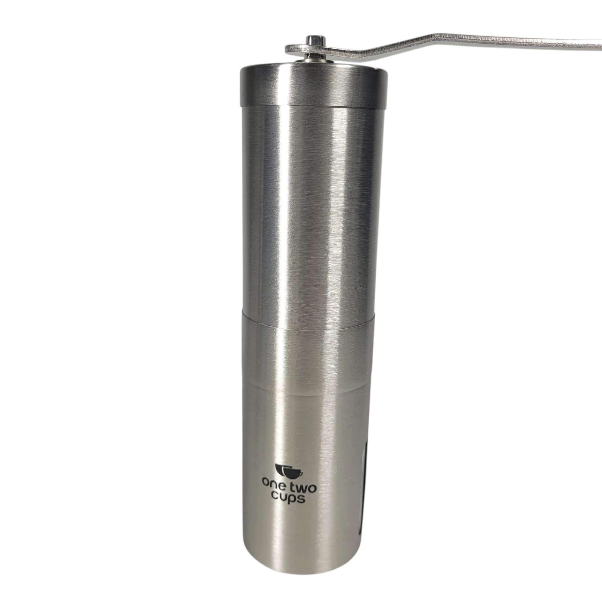 One Two Cups Penggiling Biji Kopi Manual Coffee Grinder Adjustable - E810 Gambar produk One Two Cups Penggiling Biji Kopi Manual Coffee Grinder Adjustable - E810