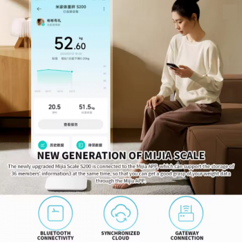 Gambar produk Xiaomi Millet Timbangan Badan Digital Scale Smart App 180kg Battery - S200