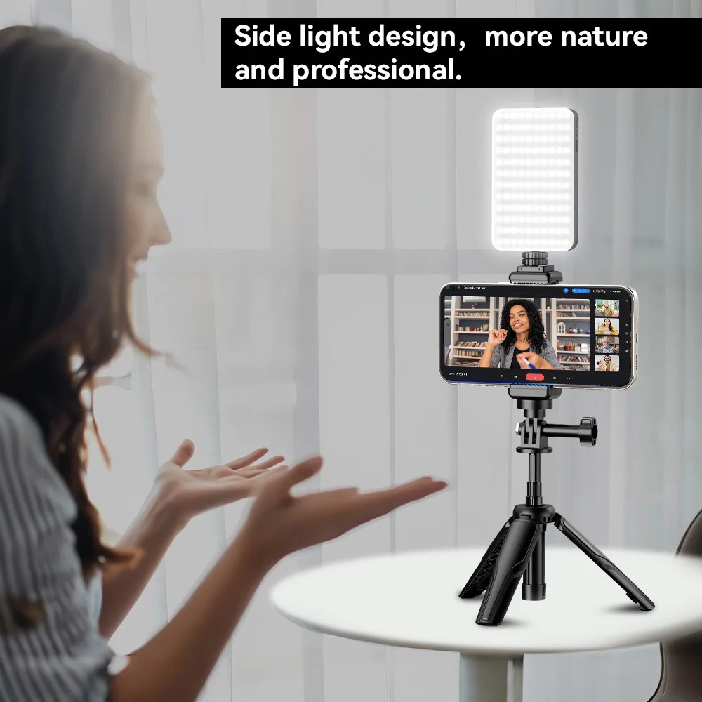 Gambar produk APEXEL Tripod HP Kamera Aksi Tongsis Monopod Portable with Fill Light - APL-JJ077FL