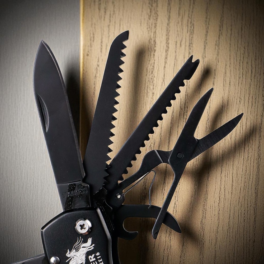 Gambar produk KNIFEZER Pisau Swiss Army Pocket Knife EDC Multifungsi - MKE16