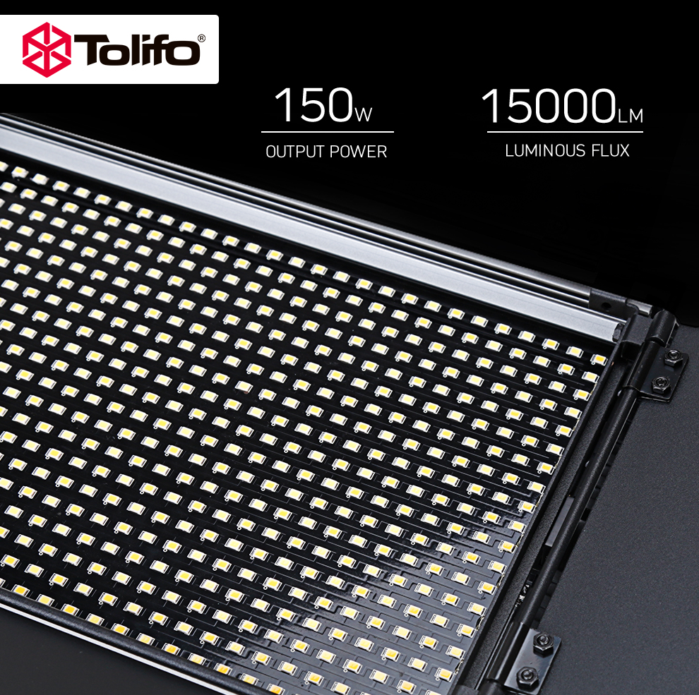 Gambar produk TOLIFO Lampu Kamera Foto Video Adjustable Studio LED 150W 15000LM - GK-S150B PRO
