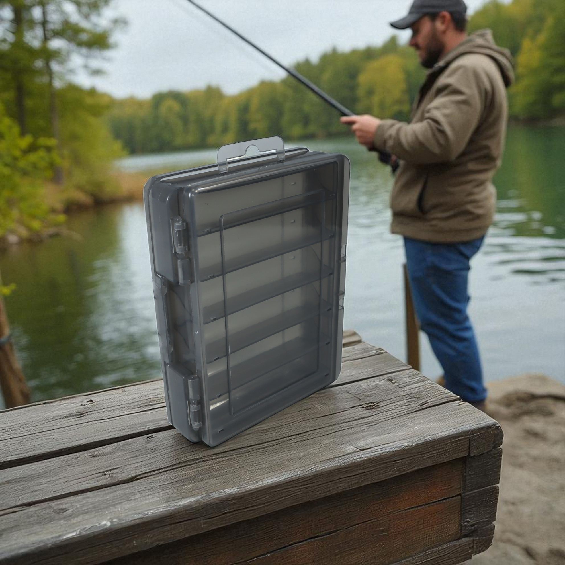 Gambar produk ZUHE Kotak Perkakas Kail Pancing Tackle Box Double Side 12 Grid - ZU012