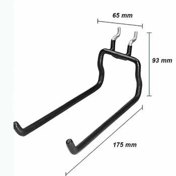 Gambar produk MCIRON Gantungan Dinding Double Hook Wall Mount Organizer Heavy Duty Straight - MC006