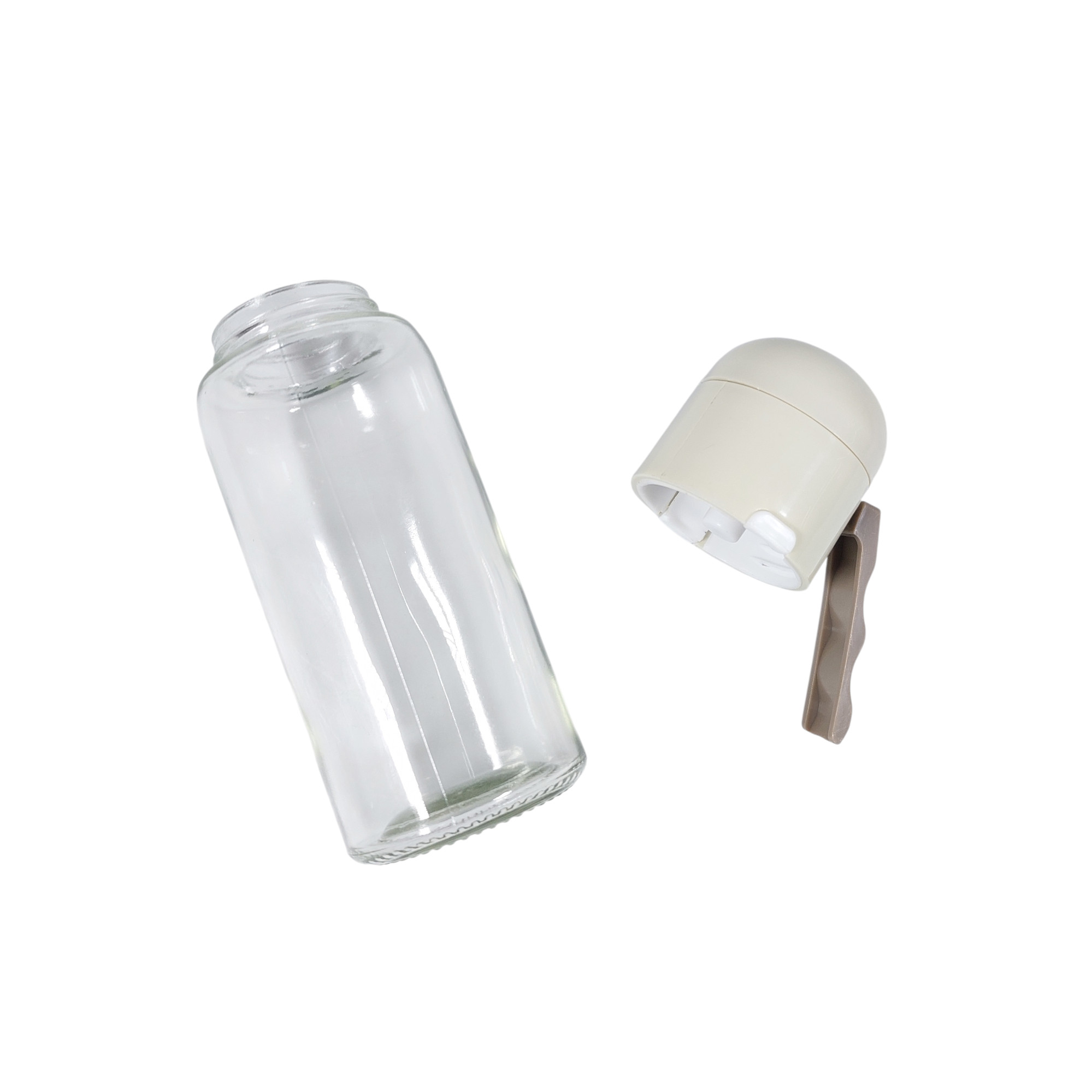Gambar produk TOPINCIN Botol Bumbu Dapur Bubuk Kaca Pressing Seasoning Jar 220ml - TP-220
