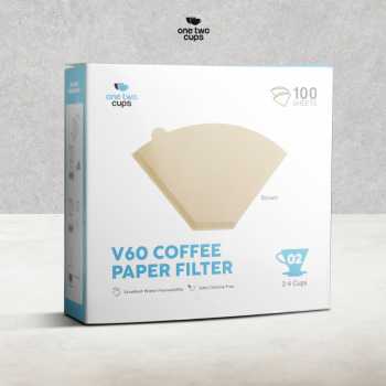 One Two Cups Kertas Saringan Kopi Filter Paper V60 2-4 Cups 100 PCS - U102 Gambar produk One Two Cups Kertas Saringan Kopi Filter Paper V60 2-4 Cups 100 PCS - U102