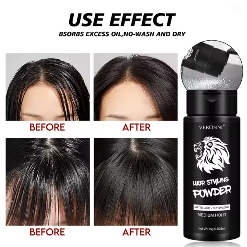 Gambar produk VERONNI Dry Shampoo Hair Fluffy Powder Bedak Rambut Anti Lepek 15g - VR398