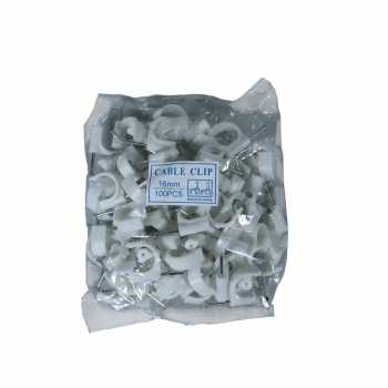 Gambar produk Taffware Klip Kabel Cable Clip Round Wire Management Electrical 100PCS 16mm - YQ801
