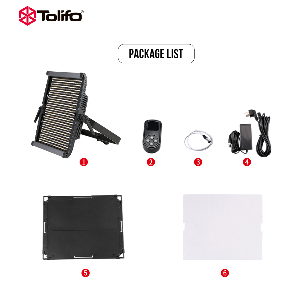Gambar produk TOLIFO Lampu Kamera Foto Video Adjustable Studio Light LED 100W 9000LM - GK-S100B PRO