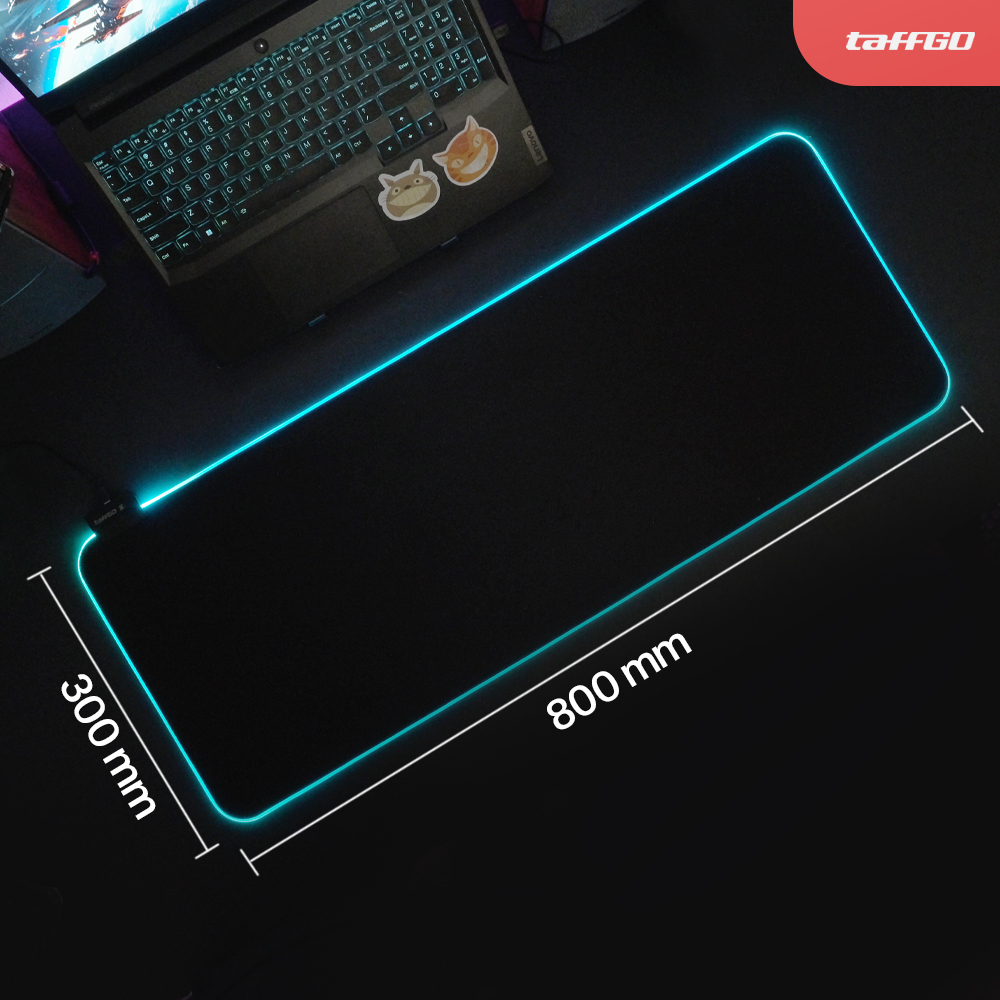 Gambar produk TaffGO Gaming Mouse Pad Glowing RGB LED High Precision 300x800x4mm