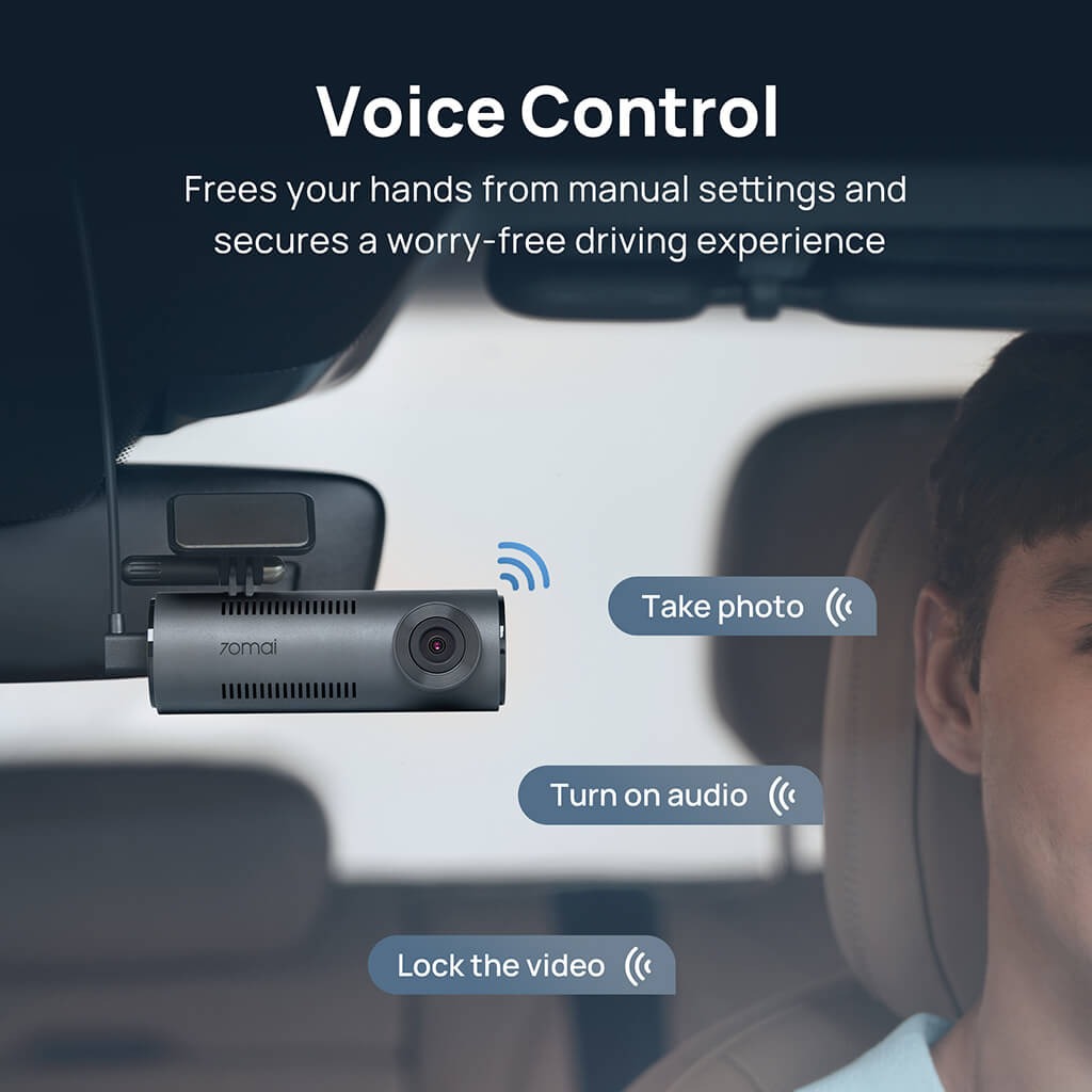 Gambar produk 70mai Kamera Mobil Dash Cam Voice Control LED Indicator 3MP 2K Type C - M310