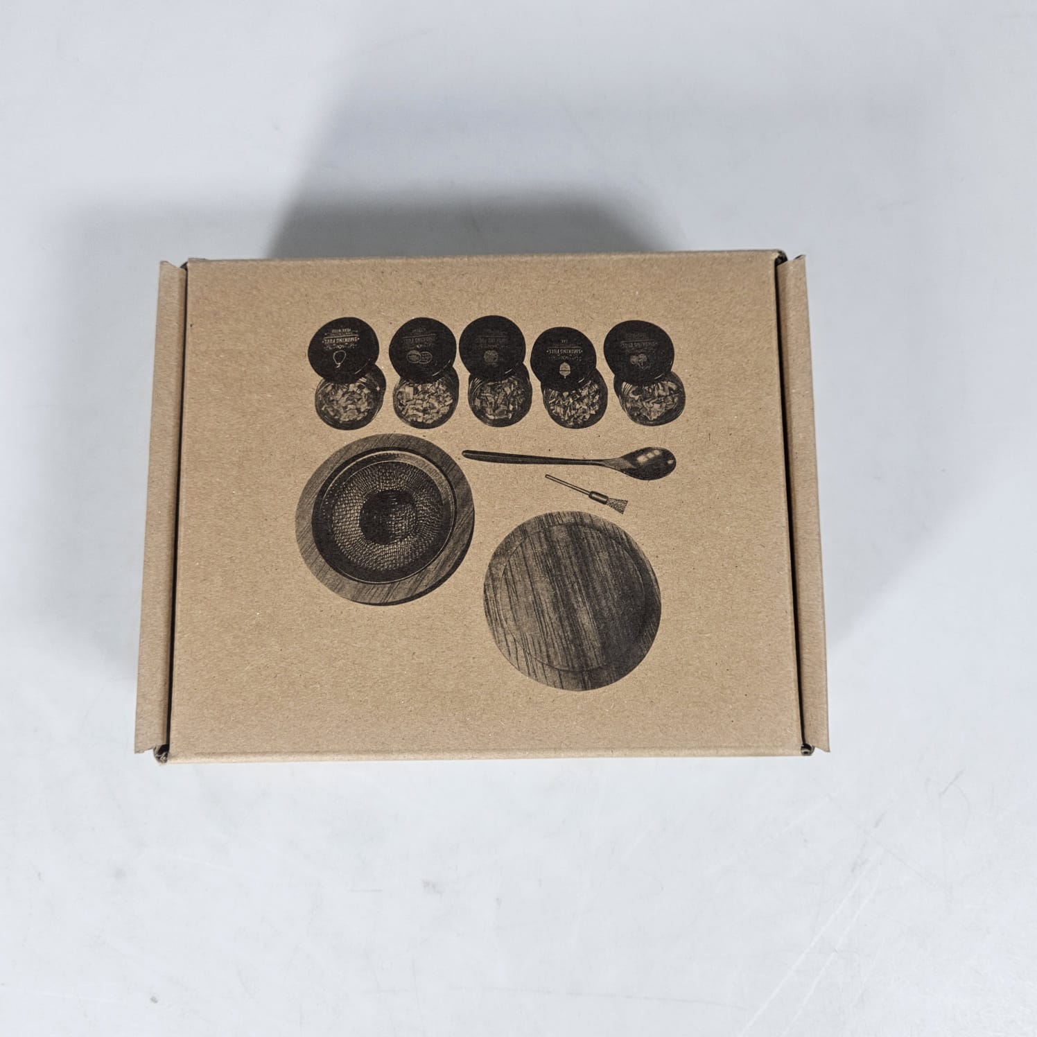 Gambar produk BORUiT Set Alat Pengasap Cocktail Wooden Smoker Kit with 5 Wood Chips - SK-300