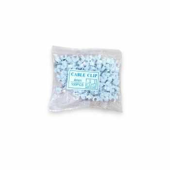 Gambar produk Taffware Klip Kabel Cable Clip Round Wire Management Electrical 100PCS 4mm - YQ801