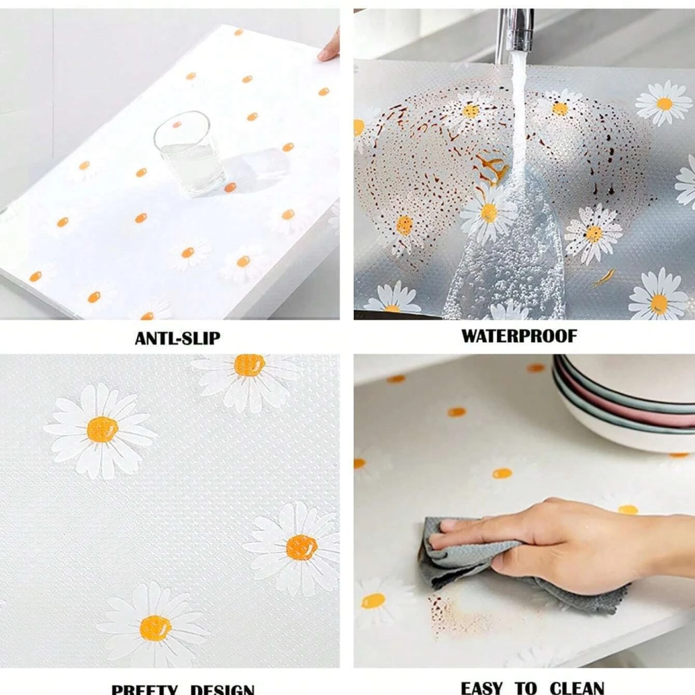 Gambar produk Daizy Alas Laci Lemari Anti Lembap Waterproof Cupboard Mat Shelf Liner 100x30cm - DZ057