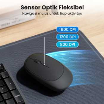 Gambar produk IBEN Mouse Wireless Bluetooth Optical 2.4GHz Silent Click 1600DPI - GTG02