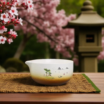 Gambar produk BeauOCS Matcha Set Chawan Chasen Stand Chashaku Ceramic 500ml 4 PCS - BS13