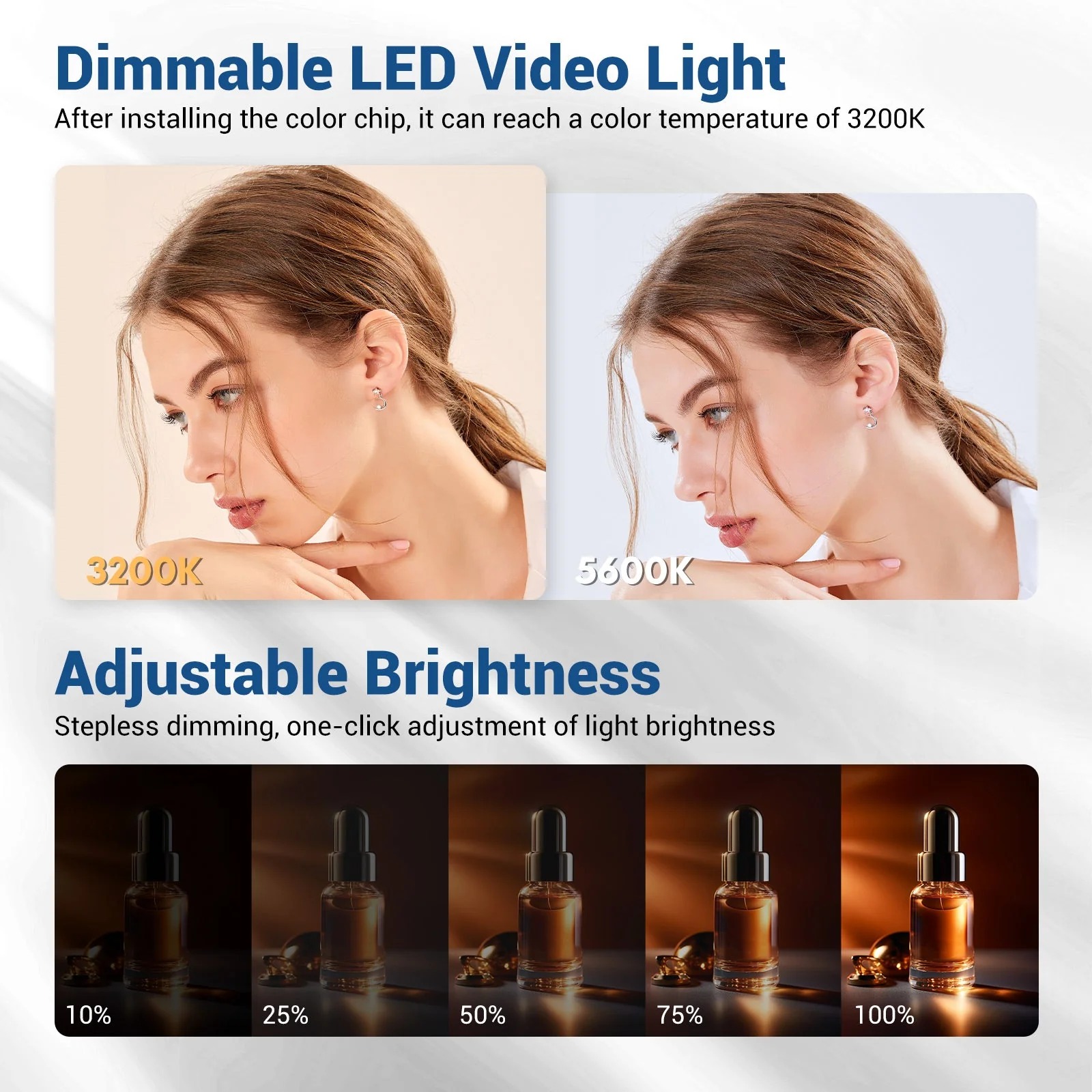 Gambar produk Tolifo Lampu LED Kamera Video Studio Fill Light Rechargeable 11W - PT-176S