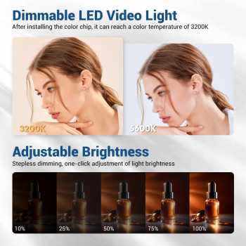 Gambar produk Tolifo Lampu LED Kamera Video Studio Fill Light Rechargeable 11W - PT-176S