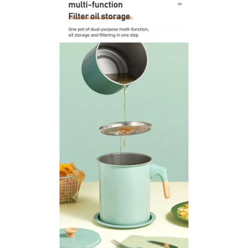 Gambar produk PTL Tempat Saringan Minyak Oil Strainer Pot Stainless Steel 1.4L - P141