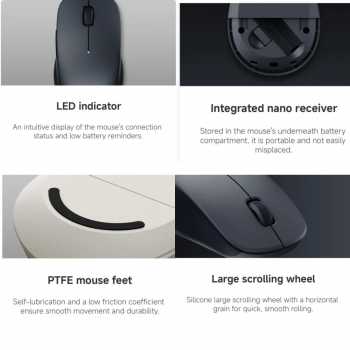 Gambar produk Xiaomi Mouse Wireless Dual Mode Bluetooth 2.4GHz Silent Click - XMSMSB01YM