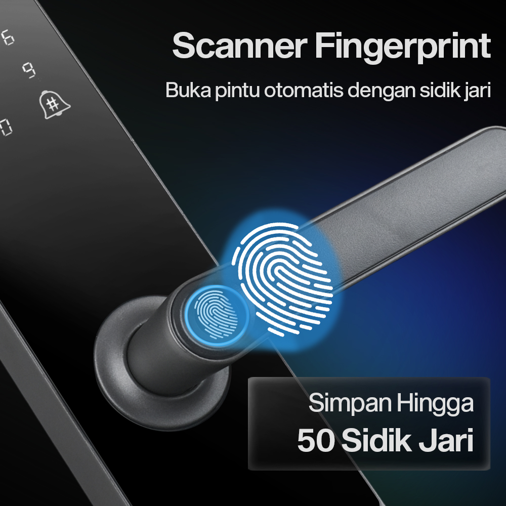 MAISUSTY Smart Door Lock TTLock App Fingerprint Password Card - G3F Gambar produk MAISUSTY Smart Door Lock TTLock App Fingerprint Password Card - G3F
