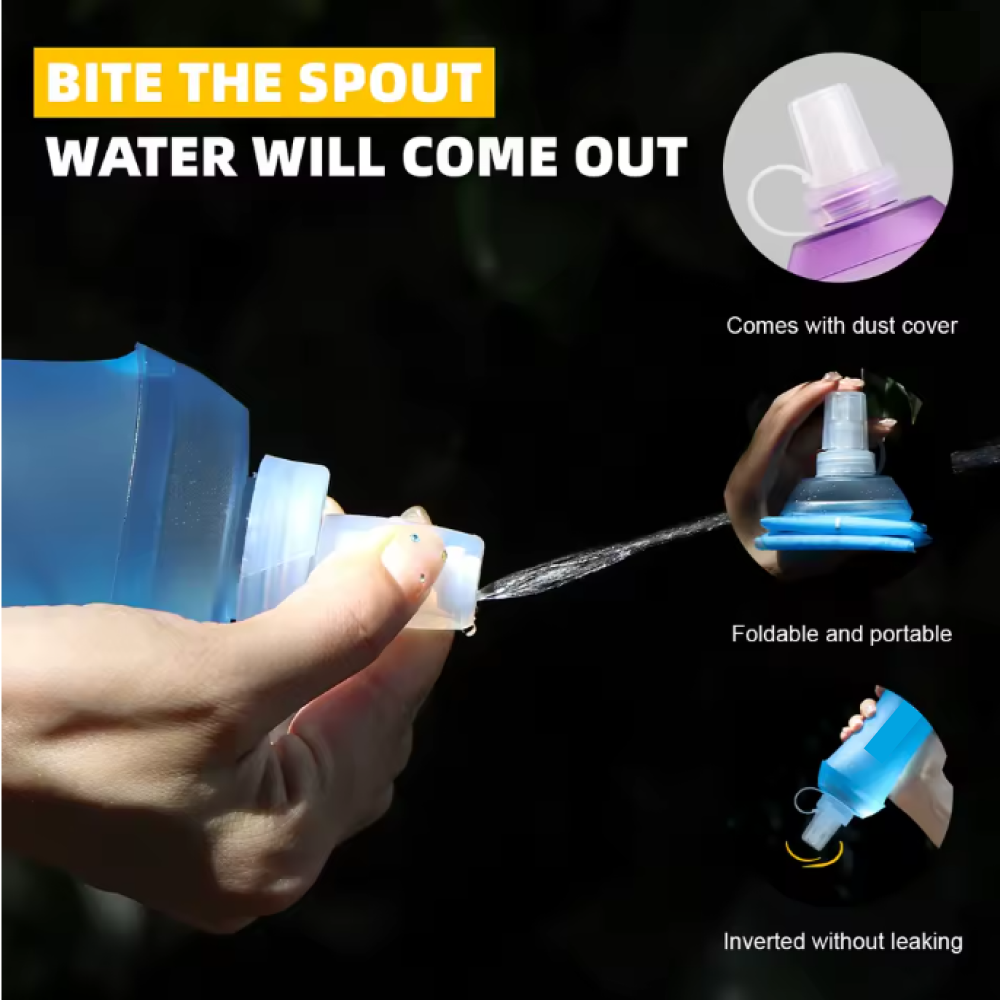 Gambar produk TaffSPORT Botol Minum Soft Flask Foldable Sport Water Bottle TPU 500ml - TF500