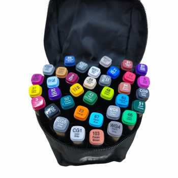 Gambar produk Touch Spidol Dual Side Fine Art Brush Art Marker Set 36 Warna - CY-006