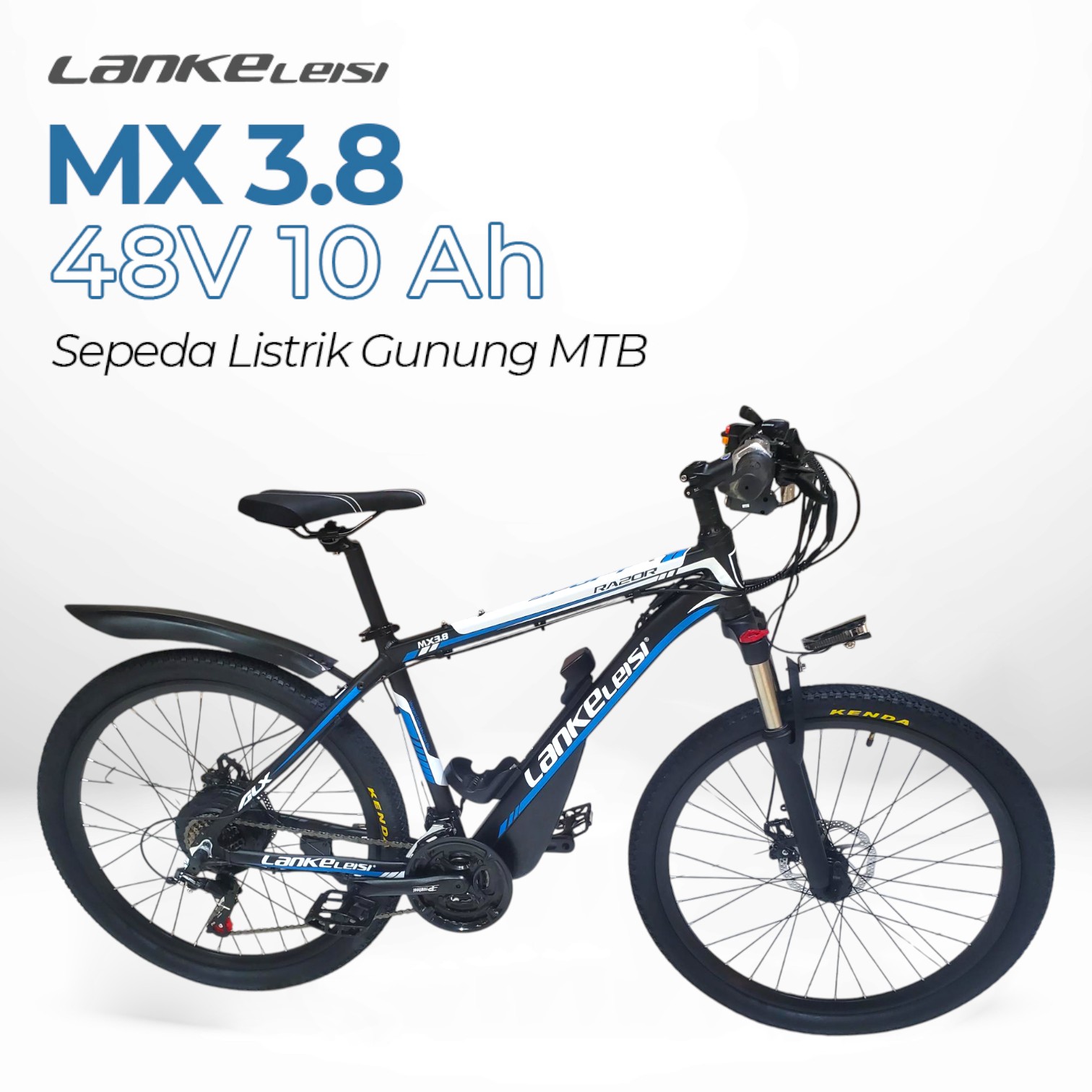 Gambar produk Lankeleisi Sepeda Listrik Gunung MTB 48V 10Ah - MX3.8