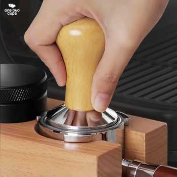 Gambar produk One Two Cups Tamper Kopi Espresso Flat Base Stainless Steel 304 51mm - T15