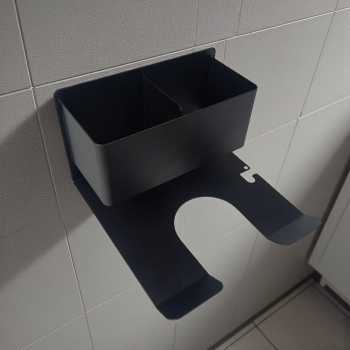 Gambar produk ChaoWal Rak Hair Dryer Holder Stand Wall Mounted with Storage Box - CH-14
