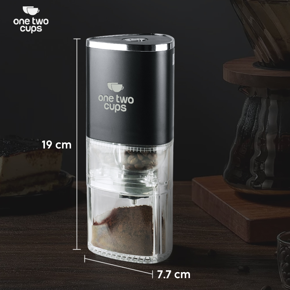 Gambar produk One Two Cups Penggiling Kopi Elektrik Coffee Grinder Adjustable 155ml - ZT-003