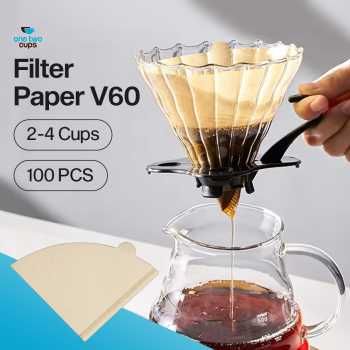 One Two Cups Kertas Saringan Kopi Filter Paper V60 2-4 Cups 100 PCS - V02