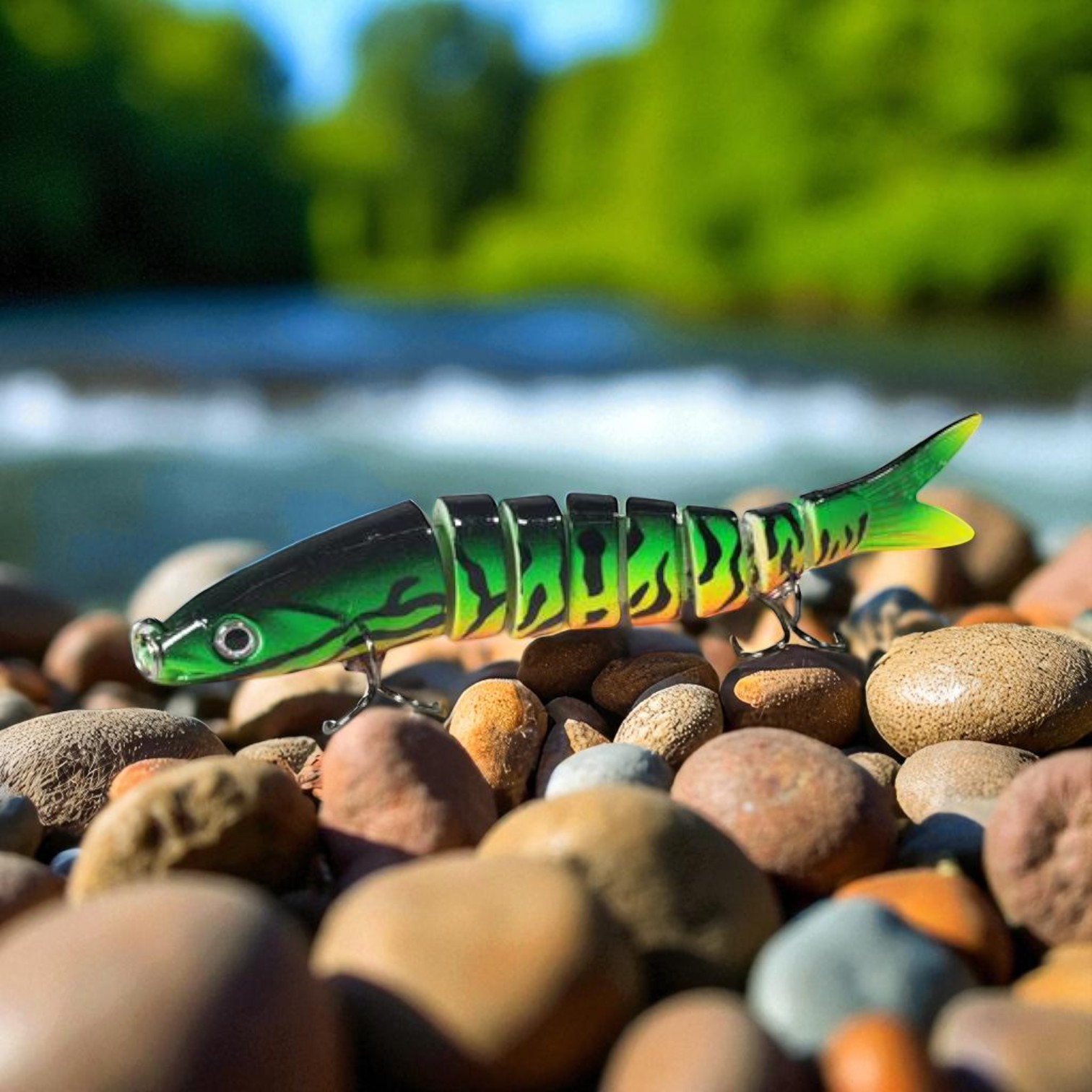 Gambar produk BASSLER Umpan Pancing Ikan Lifelike Fish Bait Lure 8 Section 13cm 18g - BS100