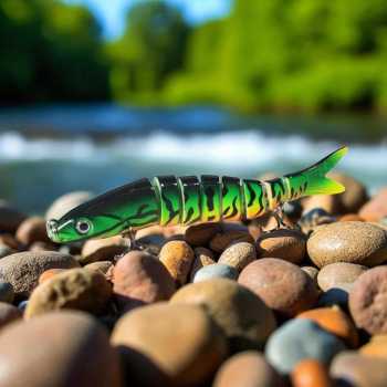 Gambar produk BASSLER Umpan Pancing Ikan Lifelike Fish Bait Lure 8 Section 13cm 18g - BS100